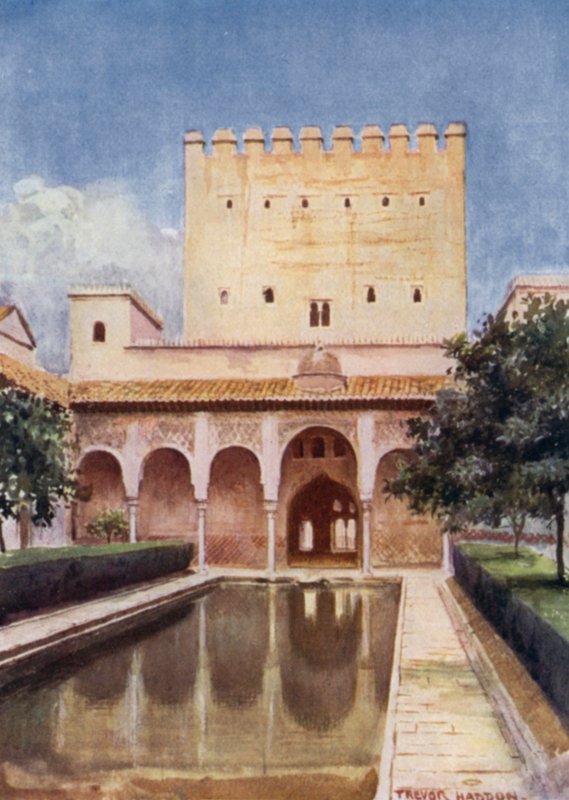 Alhambra, Comares tornya (színes litó) alkotó: A. Trevor Haddon