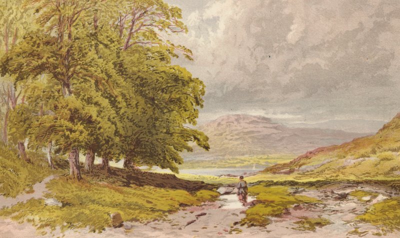 Az első pillantás Grasmere-re a Keswick Roadról (kromolito) alkotó: Aaron Edwin Penley