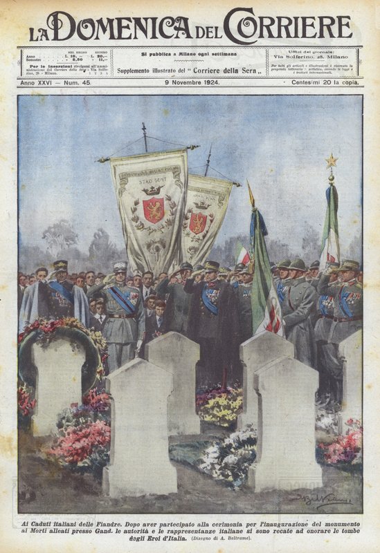 A Flandria elesett olaszokhoz alkotó: Achille Beltrame
