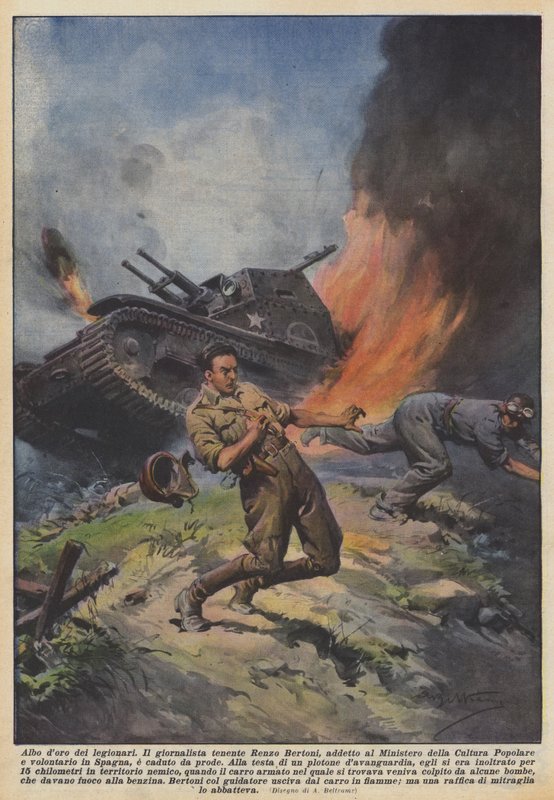 A légiósok tiszteletlistája alkotó: Achille Beltrame