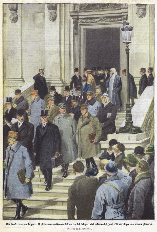 A békekonferencián alkotó: Achille Beltrame