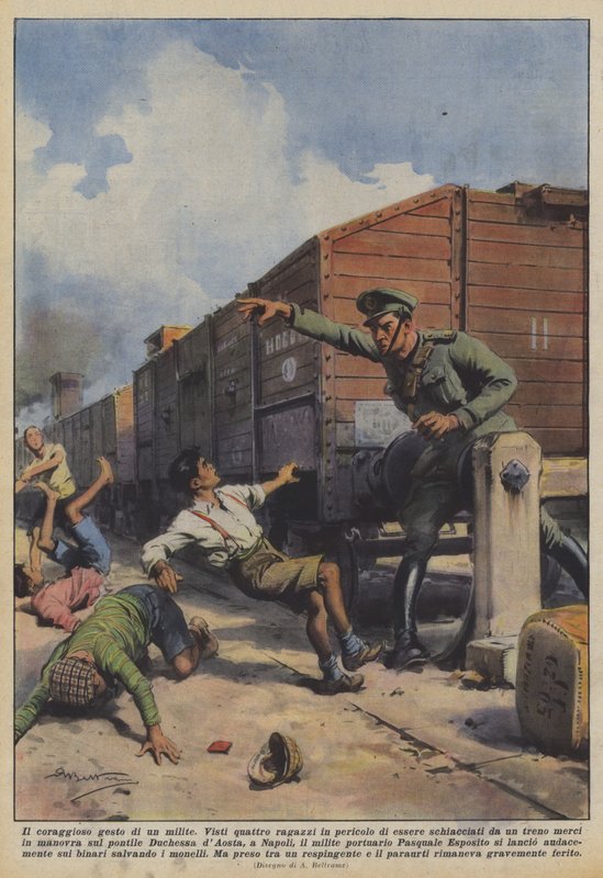 Egy katona bátor gesztusa alkotó: Achille Beltrame