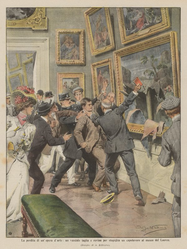 Egy műalkotás elvesztése, egy vandál hülyeség miatt megvágja és tönkreteszi a Louvre-i múzeum remekművét alkotó: Achille Beltrame