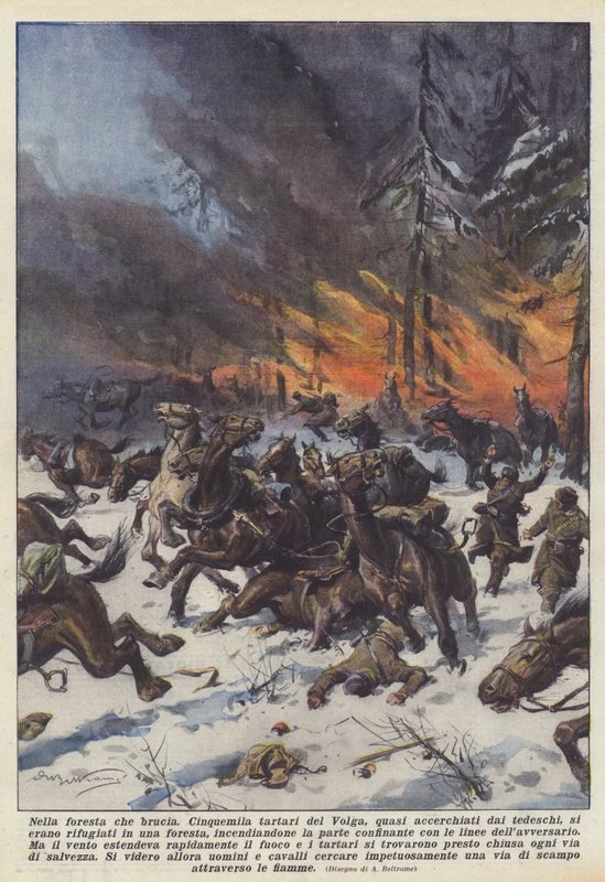 Az égő erdőben alkotó: Achille Beltrame