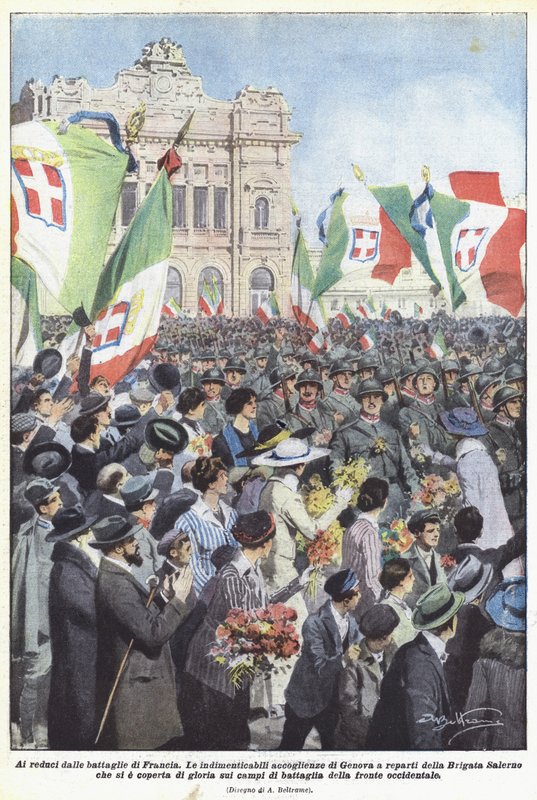 A francia csaták veteránjainak alkotó: Achille Beltrame