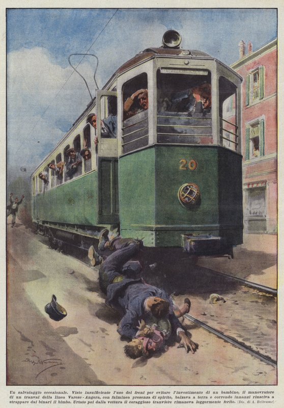 Kivételes mentés (színes litó) alkotó: Achille Beltrame