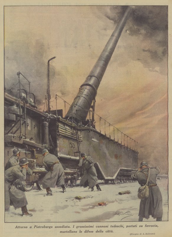 Around Besieged Petersburg (Colour Litho) alkotó: Achille Beltrame