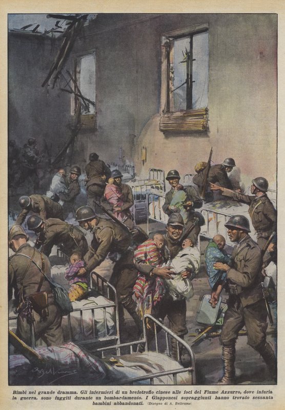 Gyerekek a nagy drámában alkotó: Achille Beltrame