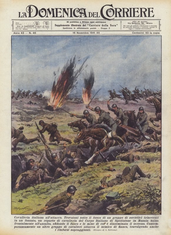 Olasz lovasság támadásban alkotó: Achille Beltrame