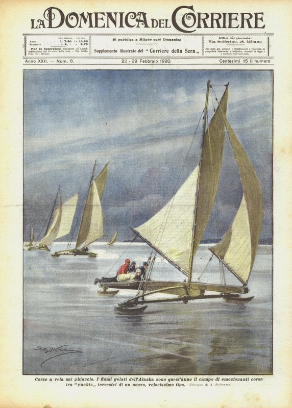 Vitorlázás a jégen alkotó: Achille Beltrame