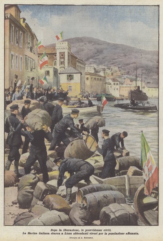 A felszabadulás után polgári gondviselés alkotó: Achille Beltrame
