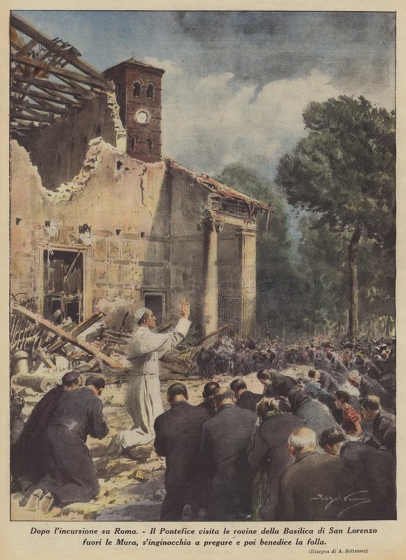 A római razzia után alkotó: Achille Beltrame