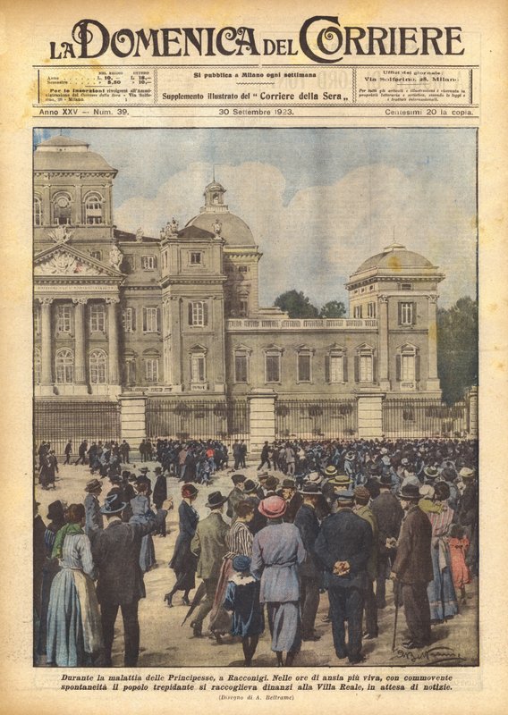 A hercegnők betegsége alatt, Racconigiban alkotó: Achille Beltrame