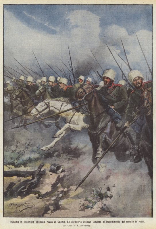 A győztes orosz offenzíva során Galíciában alkotó: Achille Beltrame