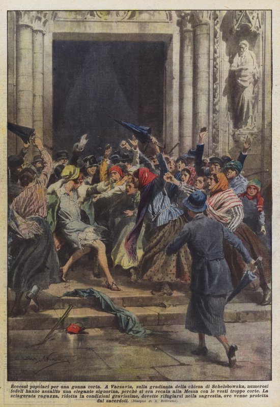 Népszerű túlzások egy rövid szoknya számára alkotó: Achille Beltrame