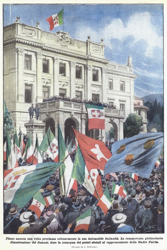 Fiume ismét ünnepélyesen hirdeti hajthatatlan olaszságát alkotó: Achille Beltrame