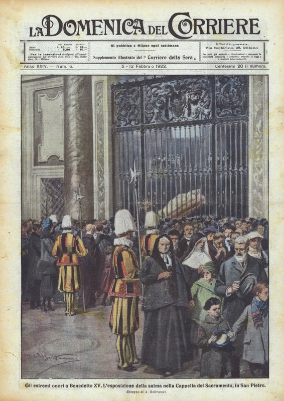 A rendkívüli kitüntetés XV. Benedeknek alkotó: Achille Beltrame