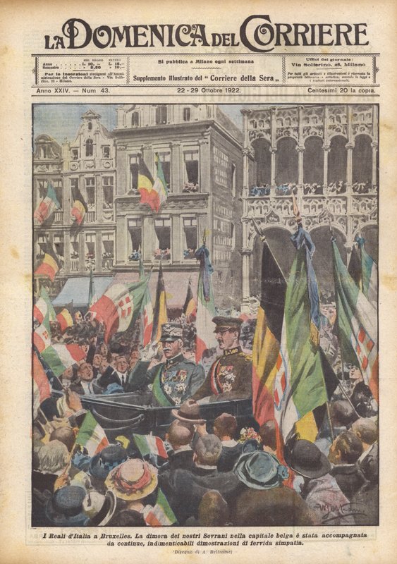 Az olasz királyok Brüsszelben alkotó: Achille Beltrame
