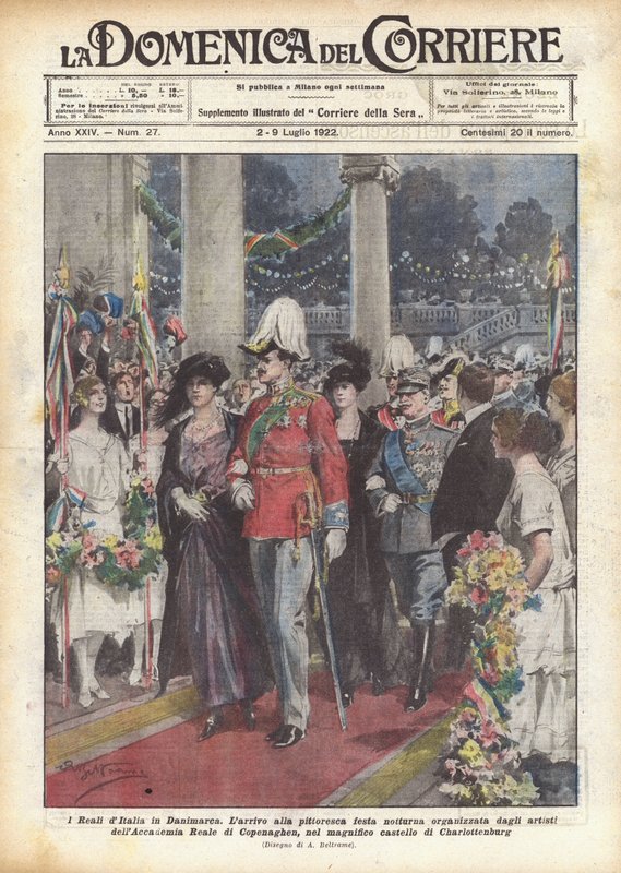 Az olasz királyok Dániában alkotó: Achille Beltrame