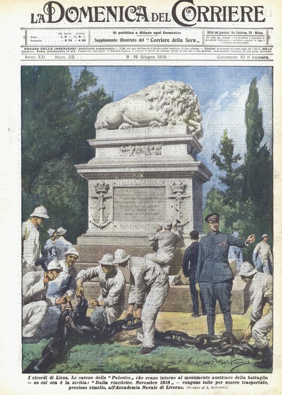 Lissa emlékei alkotó: Achille Beltrame