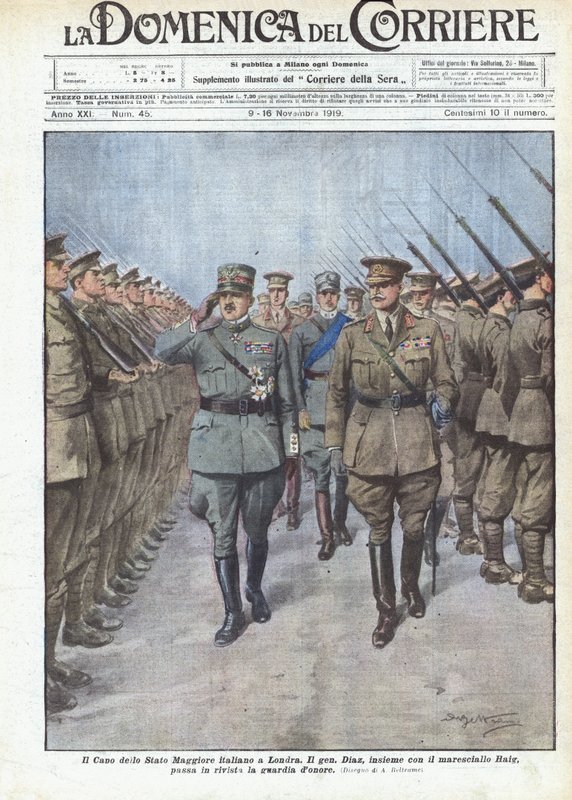 Az olasz vezérkari főnök Londonban alkotó: Achille Beltrame