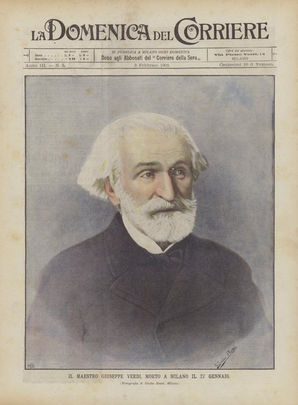 Giuseppe Verdi mester, aki január 27-én hunyt el Milánóban alkotó: Achille Beltrame