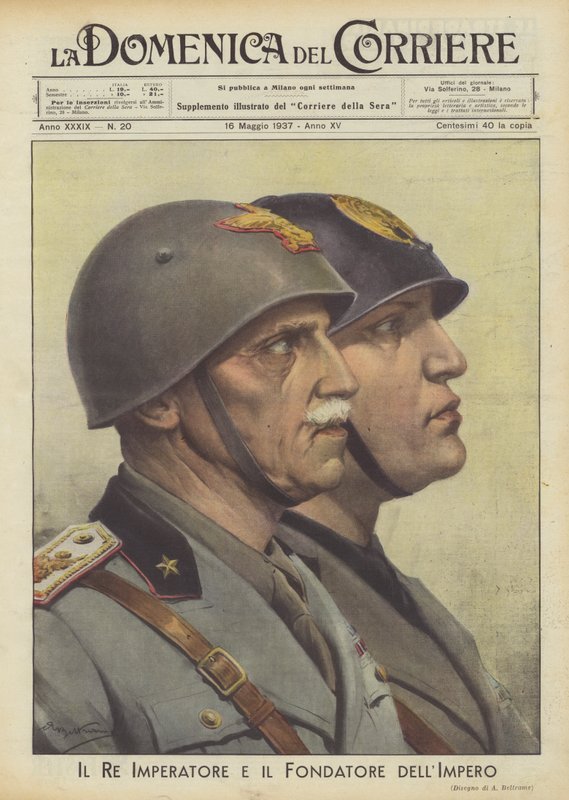 A király császár és a birodalom alapítója alkotó: Achille Beltrame