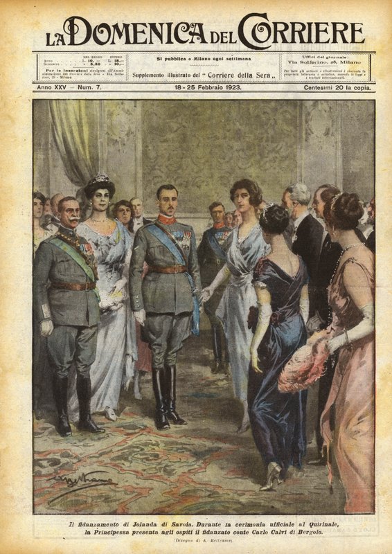 Savoyai Jolanda eljegyzése alkotó: Achille Beltrame