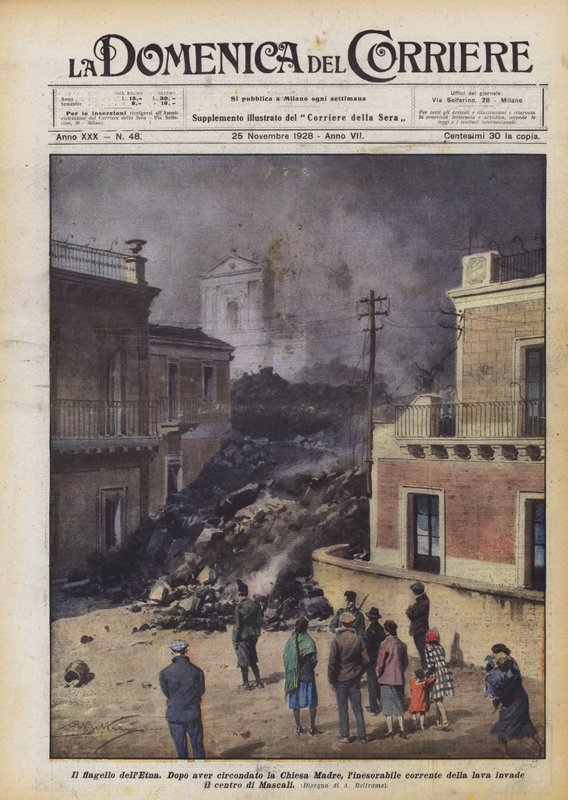 Az Etna csapása alkotó: Achille Beltrame