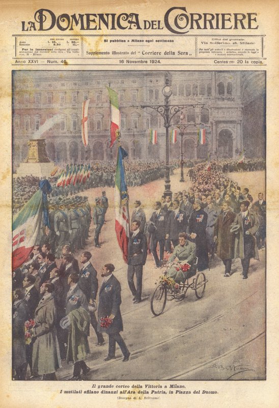 A nagy győzelmi körmenet Milánóban alkotó: Achille Beltrame