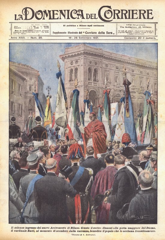 Milánó új érseke ünnepélyes belépése alkotó: Achille Beltrame