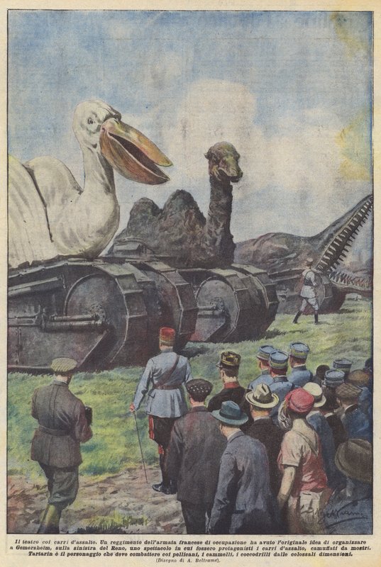 Lebeg a színház rohamokkal alkotó: Achille Beltrame