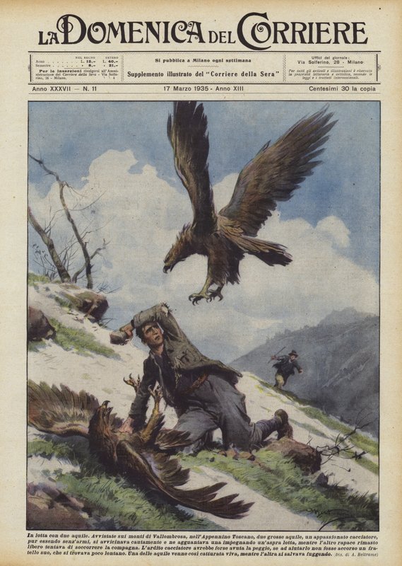 Harc két sassal alkotó: Achille Beltrame