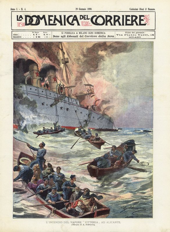 A Victory Steam Fire Alicantében alkotó: Achille Beltrame