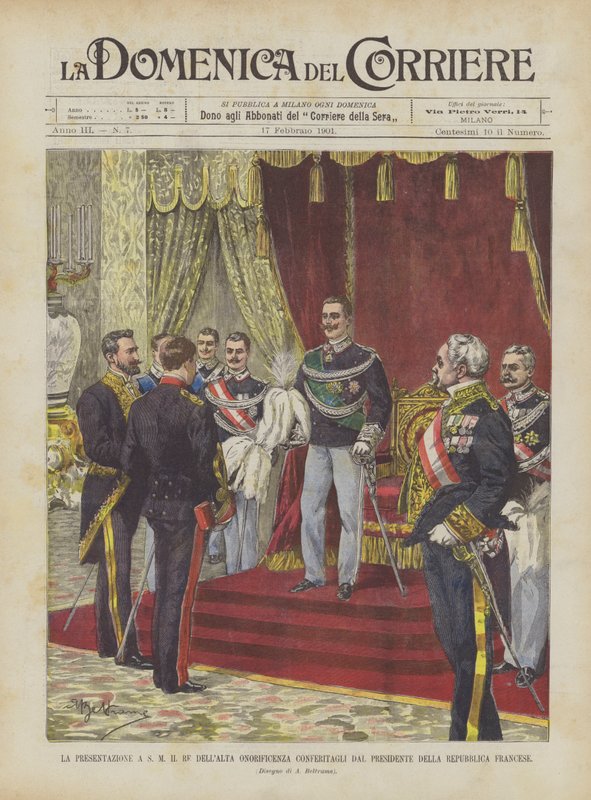 A Francia Köztársaság Elnöke által neki adományozott, a nagy tisztelet királya számára alkotó: Achille Beltrame