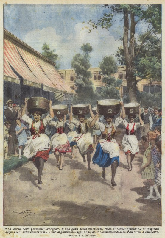 A vízhordozók versenye alkotó: Achille Beltrame