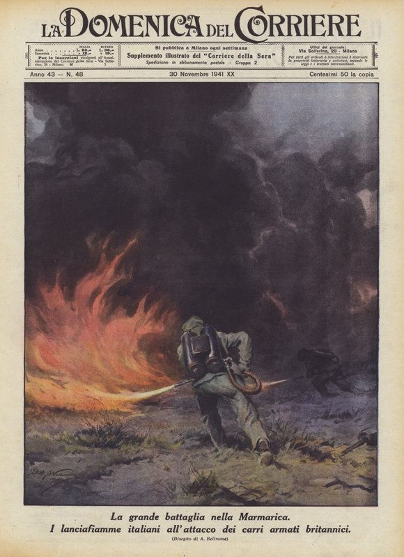 A nagy csata Marmaricában alkotó: Achille Beltrame
