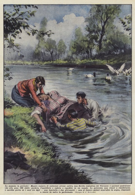 Anya veszélyben! alkotó: Achille Beltrame