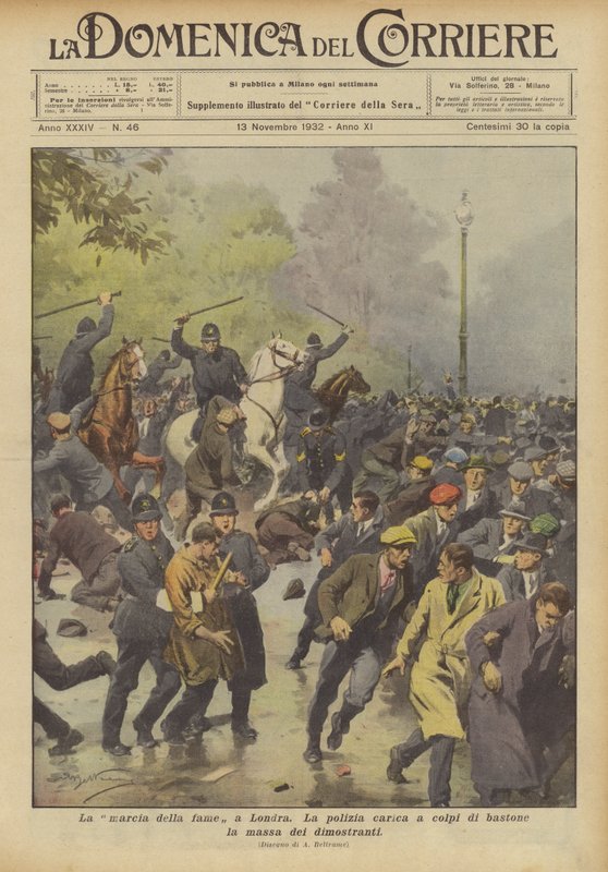 Az éhség menete Londonban alkotó: Achille Beltrame