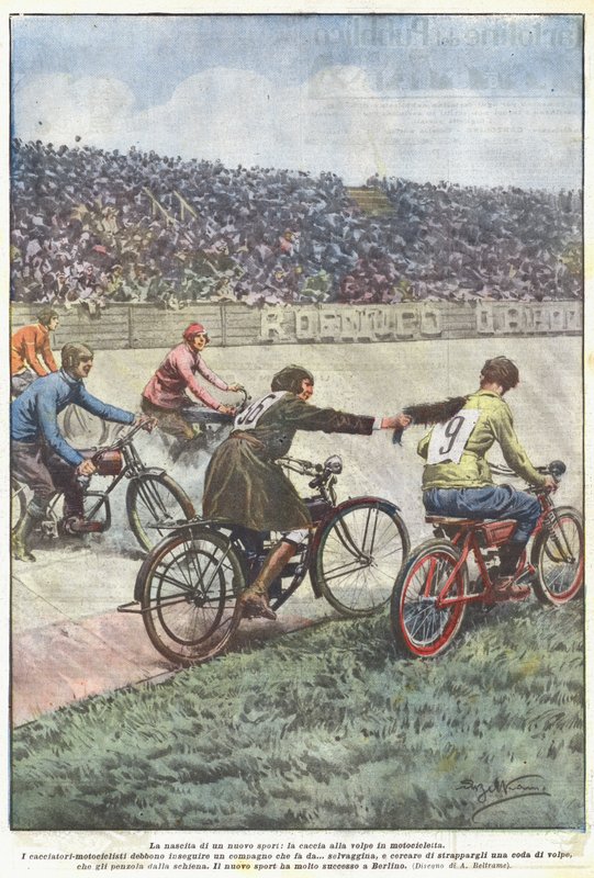 Egy új sportág születése, a rókavadászat motoron alkotó: Achille Beltrame
