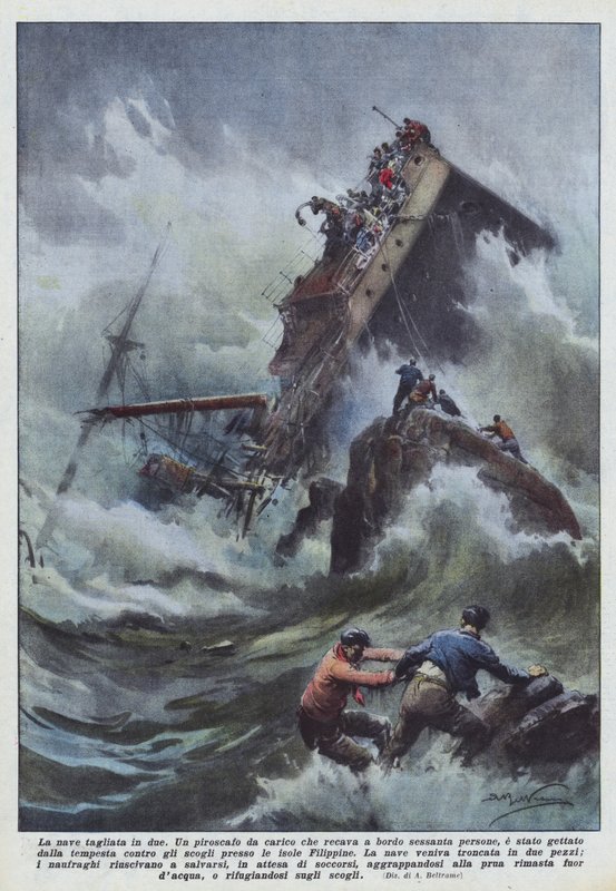 A hajó kettétört alkotó: Achille Beltrame