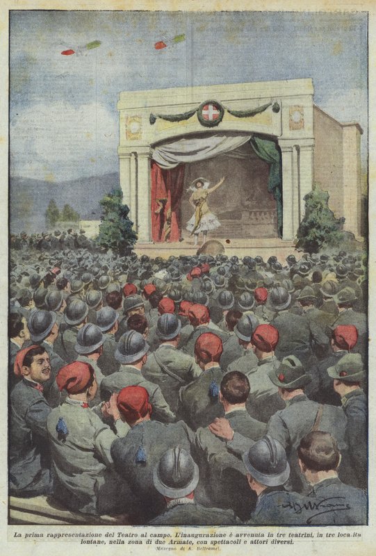 A Teatro al Campo első előadása alkotó: Achille Beltrame
