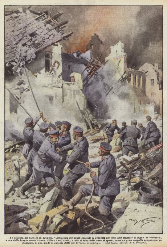 A barbárok visszavonulása Franciaországba alkotó: Achille Beltrame