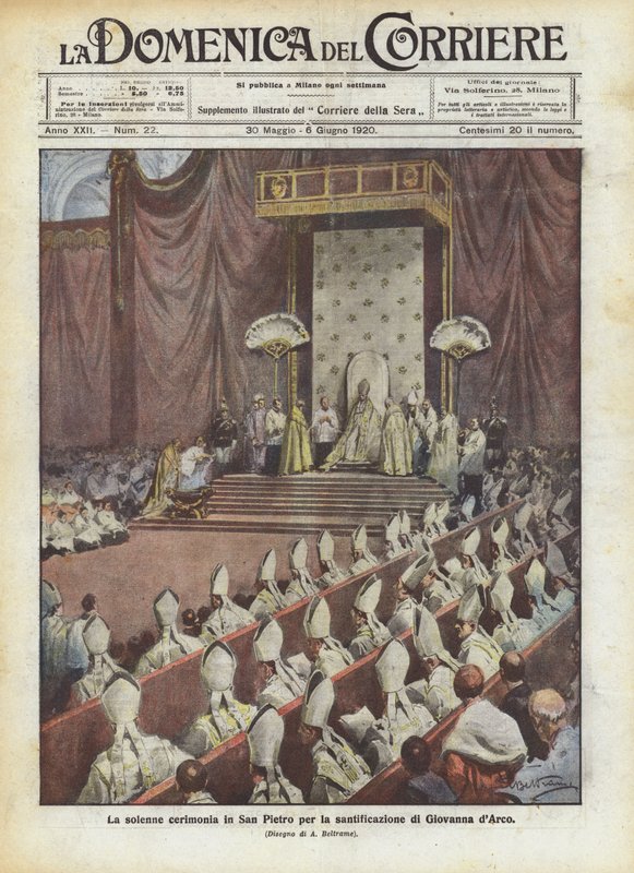 Az ünnepélyes ceremónia San Pietro-ban Jeanne d