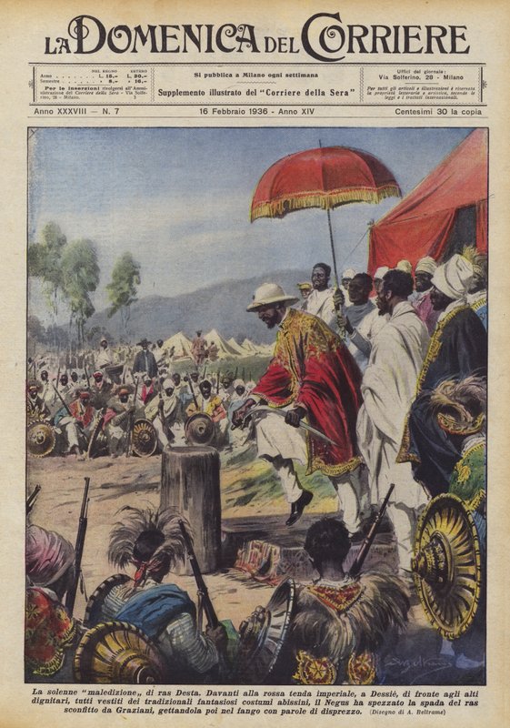 Ras Desta ünnepélyes átka alkotó: Achille Beltrame