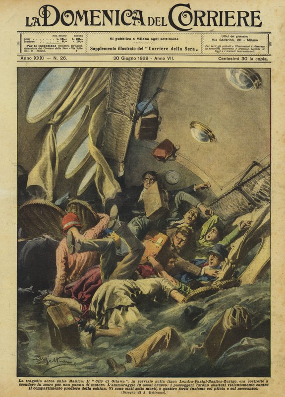 Légi tragédia a La Manche felett alkotó: Achille Beltrame