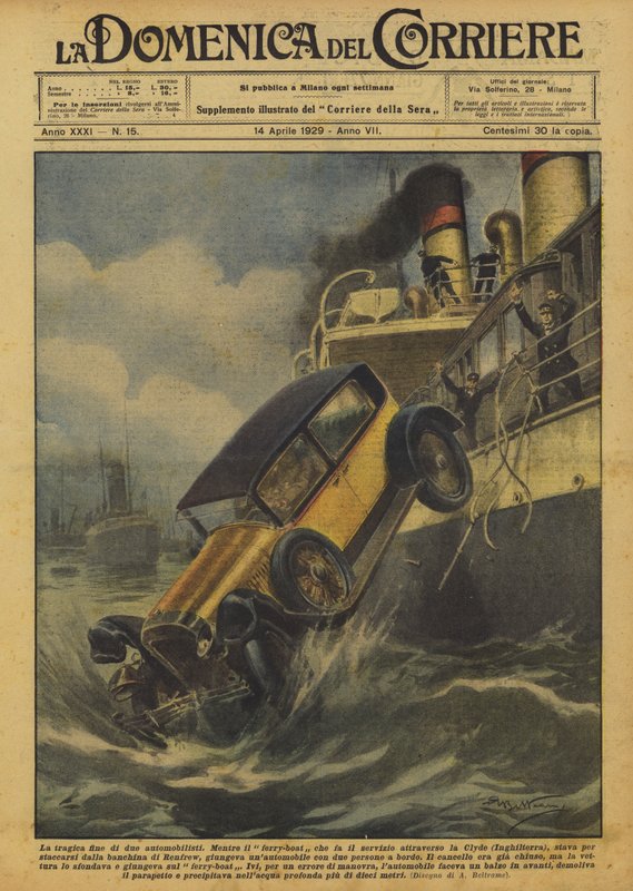 Két autós tragikus vége alkotó: Achille Beltrame