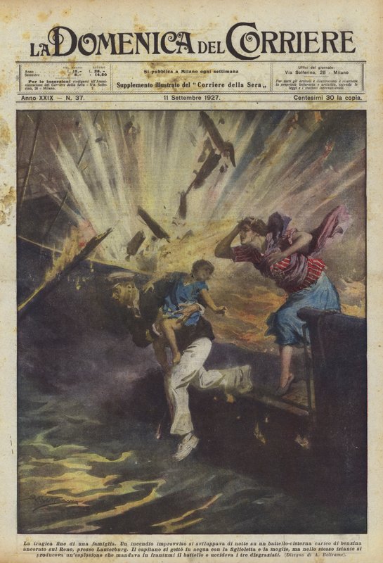 Egy család tragikus vége alkotó: Achille Beltrame