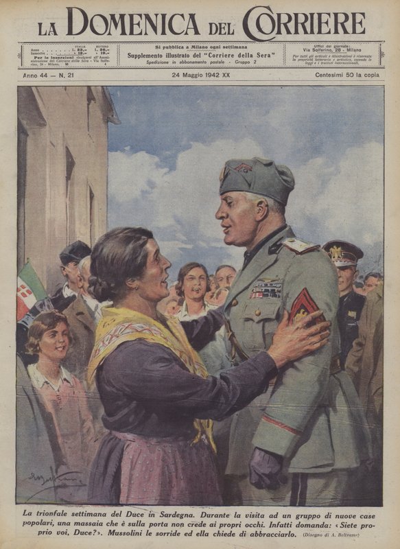 A Duce diadalhét Szardínián alkotó: Achille Beltrame
