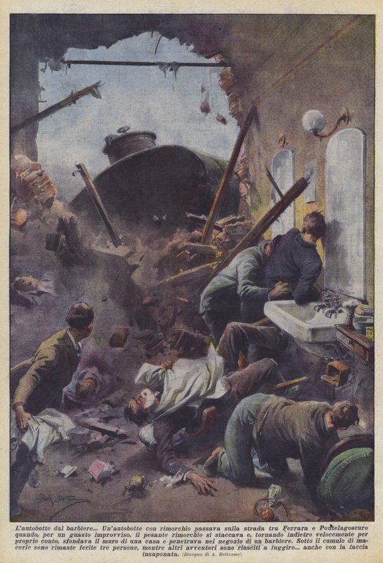 Tanker a fodrászatban alkotó: Achille Beltrame